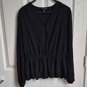 Calligraphie | Black Blouse Long Sleeve | Small